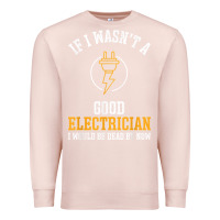 Pale Pink electrician gifts for men & funny electrical design t shirt Premium Sweatshirt - linhVisuals