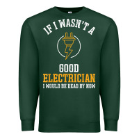 Sports Green electrician gifts for men & funny electrical design t shirt Premium Sweatshirt - linhVisuals