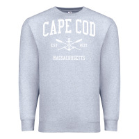 Heather Grey cape cod ma vintage crossed oars & boat anchor sports sweatshirt Premium Sweatshirt - linhVisuals