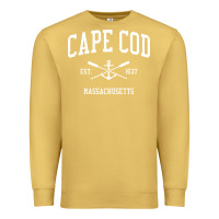 Antique Gold cape cod ma vintage crossed oars & boat anchor sports sweatshirt Premium Sweatshirt - linhVisuals