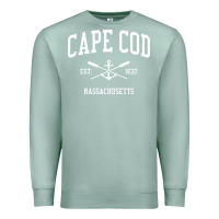 Seafoam cape cod ma vintage crossed oars & boat anchor sports sweatshirt Premium Sweatshirt - linhVisuals