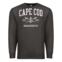 Smoke cape cod ma vintage crossed oars & boat anchor sports sweatshirt Premium Sweatshirt - linhVisuals
