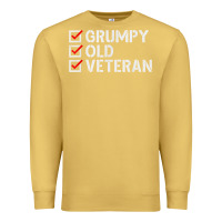 Antique Gold grumpy old veteran patriotic american military veteran t shirt Premium Sweatshirt - linhVisuals