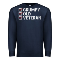 Navy grumpy old veteran patriotic american military veteran t shirt Premium Sweatshirt - linhVisuals