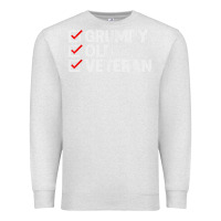 Oatmeal Heather grumpy old veteran patriotic american military veteran t shirt Premium Sweatshirt - linhVisuals