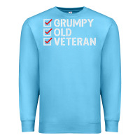 Ocean Blue grumpy old veteran patriotic american military veteran t shirt Premium Sweatshirt - linhVisuals