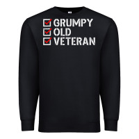 Black grumpy old veteran patriotic american military veteran t shirt Premium Sweatshirt - linhVisuals