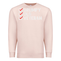 Pale Pink grumpy old veteran patriotic american military veteran t shirt Premium Sweatshirt - linhVisuals