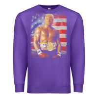 Purple funny boxer trump trump rocky meme t shirt Premium Sweatshirt - linhVisuals