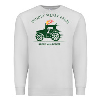 Dove Grey diddly squat farm green, tractor tee for farmer t shirt Premium Sweatshirt - linhVisuals