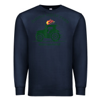 Navy diddly squat farm green, tractor tee for farmer t shirt Premium Sweatshirt - linhVisuals
