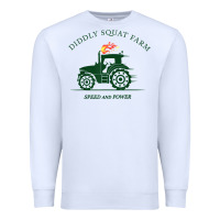 White diddly squat farm green, tractor tee for farmer t shirt Premium Sweatshirt - linhVisuals