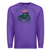 Purple diddly squat farm green, tractor tee for farmer t shirt Premium Sweatshirt - linhVisuals