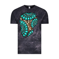 Cloud Black gemstone cowhide patches Vintage Tee - RanaPortraitStore