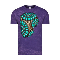 Cloud Purple gemstone cowhide patches Vintage Tee - RanaPortraitStore