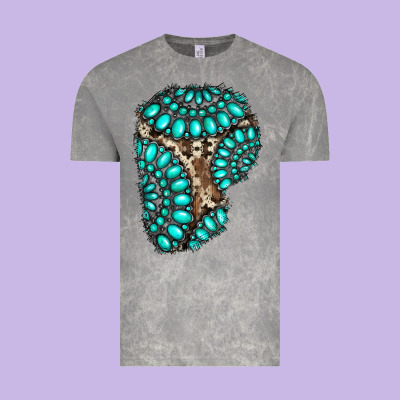 Gemstone Cowhide Patches Vintage Tee Designed By Ranaportraitstore
