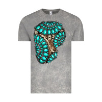 Cloud Rock gemstone cowhide patches Vintage Tee - RanaPortraitStore