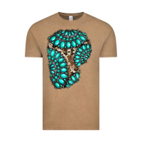 Vintage Coffee gemstone cowhide patches Vintage Tee - RanaPortraitStore