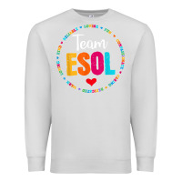 Dove Grey back to school teachers crew students   team esol teacher t shirt Premium Sweatshirt - linhVisuals