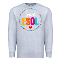 Heather Grey back to school teachers crew students   team esol teacher t shirt Premium Sweatshirt - linhVisuals