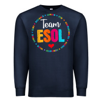 Navy back to school teachers crew students   team esol teacher t shirt Premium Sweatshirt - linhVisuals