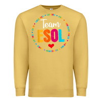 Antique Gold back to school teachers crew students   team esol teacher t shirt Premium Sweatshirt - linhVisuals