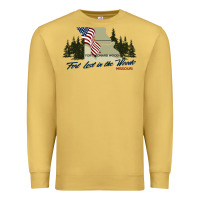 Antique Gold fort leonard wood fort lost in the woods missouri pullover hoodie Premium Sweatshirt - linhVisuals