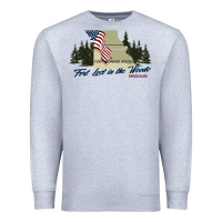 Heather Grey fort leonard wood fort lost in the woods missouri pullover hoodie Premium Sweatshirt - linhVisuals