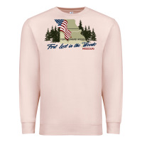 Pale Pink fort leonard wood fort lost in the woods missouri pullover hoodie Premium Sweatshirt - linhVisuals