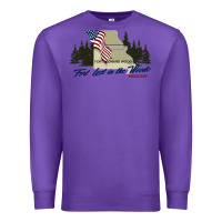 Purple fort leonard wood fort lost in the woods missouri pullover hoodie Premium Sweatshirt - linhVisuals