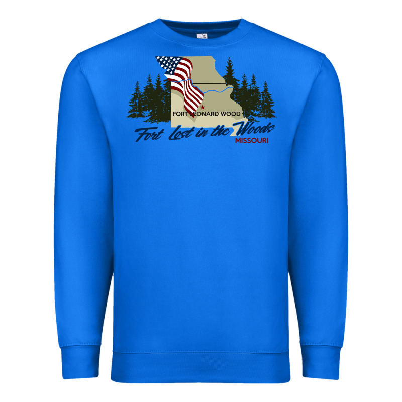 Fort Leonard Wood Fort Lost In The Woods Missouri Pullover Hoodie Premium Sweatshirt by linhVisuals | Teevron