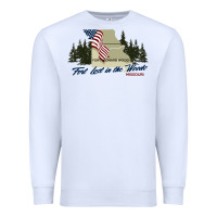 White fort leonard wood fort lost in the woods missouri pullover hoodie Premium Sweatshirt - linhVisuals