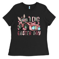 Black I dig Easter Day Ladies Tee - OliviaCreatesArt