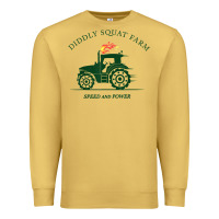 Antique Gold diddly squat farm green, tractor tee for farmer t shirt Premium Sweatshirt - linhVisuals