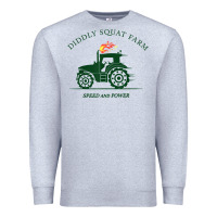 Heather Grey diddly squat farm green, tractor tee for farmer t shirt Premium Sweatshirt - linhVisuals
