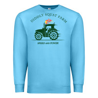Ocean Blue diddly squat farm green, tractor tee for farmer t shirt Premium Sweatshirt - linhVisuals