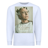 White hbo curb your enthusiasm larry david men's and women's t shirt Premium Sweatshirt - linhVisuals