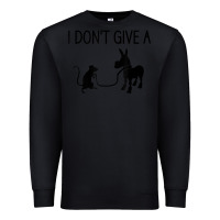 Black i don't give a rats ass, funny, jokes, sarcastic sayings t shirt Premium Sweatshirt - linhVisuals
