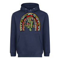 Navy christmas cactus rainbow Heavyweight Hoodie - JahusDesignShop