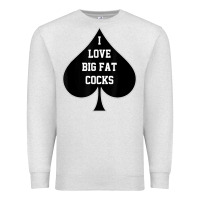 Oatmeal Heather i love big fat cocks queen of spades t shirt Premium Sweatshirt - linhVisuals