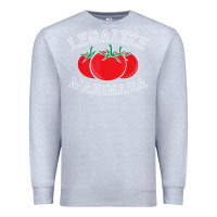 Heather Grey legalize marinara food gift tshirt Premium Sweatshirt - linhVisuals