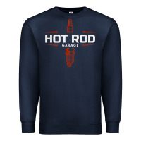 Navy hot rod garage custom retro classic car spark plug t shirt Premium Sweatshirt - linhVisuals