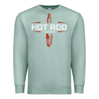 Seafoam hot rod garage custom retro classic car spark plug t shirt Premium Sweatshirt - linhVisuals