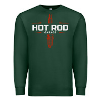 Sports Green hot rod garage custom retro classic car spark plug t shirt Premium Sweatshirt - linhVisuals