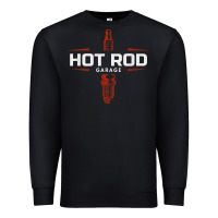Black hot rod garage custom retro classic car spark plug t shirt Premium Sweatshirt - linhVisuals