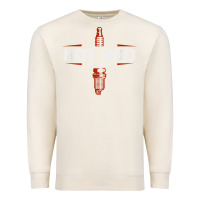 Sandshell hot rod garage custom retro classic car spark plug t shirt Premium Sweatshirt - linhVisuals
