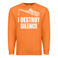 Carrot Saxophone I Destroy Silence Saxophonist | For Musicians Premium Sweatshirt - linhVisuals