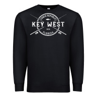 Black key west fl vintage crossed fishing rods t shirt Premium Sweatshirt - linhVisuals