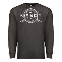 Smoke key west fl vintage crossed fishing rods t shirt Premium Sweatshirt - linhVisuals