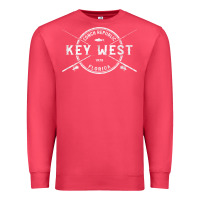 Cardinal key west fl vintage crossed fishing rods t shirt Premium Sweatshirt - linhVisuals